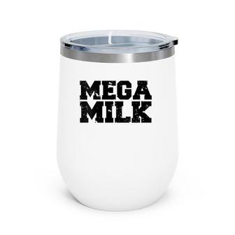 Womens Mega Milk Stained Doujin Cosplay V-Neck Wine Tumbler | Mazezy