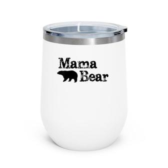 Womens Mom Gifts Mama Bear Gear For Momma Mother & Mommy Raglan Baseball Tee Wine Tumbler | Mazezy