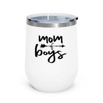 Womens Mom Of Boys S For Women - Cute Mother's Day Gift Wine Tumbler | Mazezy
