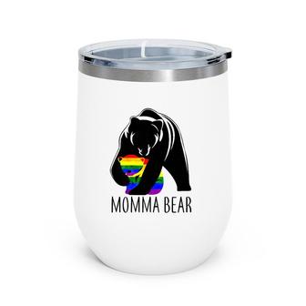 Womens Momma Bear Awesome Father Wine Tumbler | Mazezy