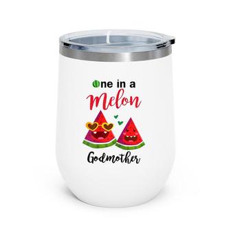 Womens One In A Melon Godmother Watermelonsummer Gift Wine Tumbler | Mazezy