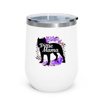 Womens Pitbull Mom Pittie Mama Dog Lover Funny Mother's Day Gift Wine Tumbler | Mazezy AU