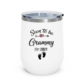 Womens Soon To Be Grammy 2021 Mother's Day For Mom Pregnancy Wine Tumbler | Mazezy AU