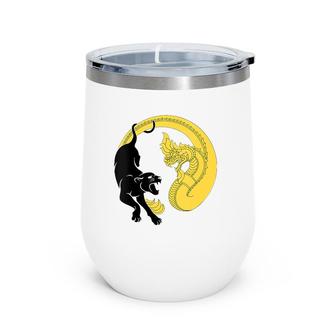 Womens Southeast Asian Yellow Peril Supports Black Power Wine Tumbler | Mazezy