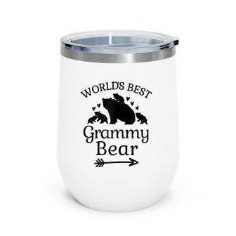 World's Best Grammy Bear Grandma Baby Grandcubs Grandmother Zip Wine Tumbler | Mazezy