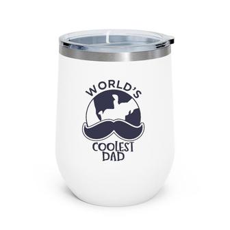 World's Coolest Dad Happy Father's Day Wine Tumbler | Mazezy