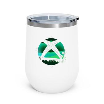 Xbox Terrain Grid With Buttons Wine Tumbler | Mazezy