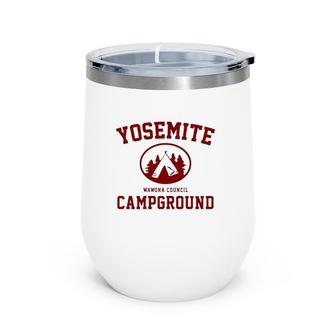 Yosemite Campground California Camping Lover Gift Wine Tumbler | Mazezy