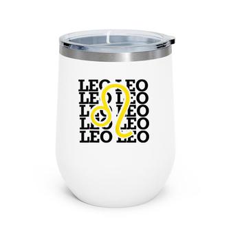 Zodiac Star Sign Leo Wine Tumbler | Mazezy