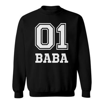 01 Baba Number 1 One Funny Gift Christmas Sweatshirt | Mazezy