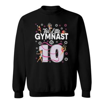10 Years Old Gymnast 10Th Birthday Girl Tumbling Gymnastics Sweatshirt | Mazezy