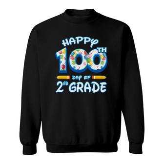 100 Days Of School Gift For 2Nd Second Grade Teachers Students Sweatshirt | Mazezy
