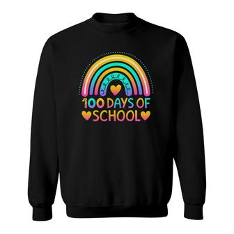 100 Days Of School Teacher Rainbow Sweatshirt | Mazezy UK