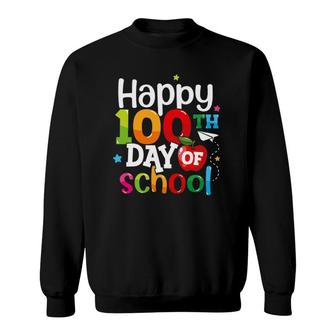 100 Days Of School Teachers Kids Girls Boys Happy 100Th Day Sweatshirt | Mazezy