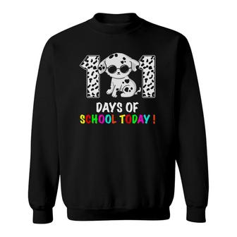 101 Days Of School Cute Dalmatian Leopard For Boys Kids Sweatshirt | Mazezy