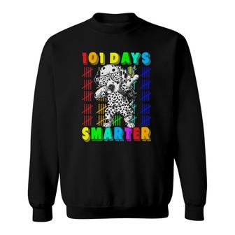 101 Days Smarter Dalmatian Dog School Teachers Students Kids Sweatshirt | Mazezy