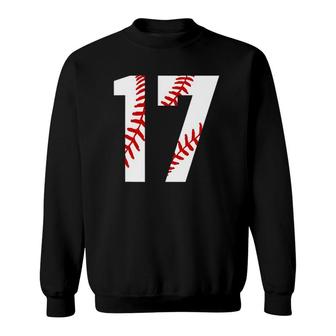 17 Baseball Seventeen Baseball Mom Fan Favorite Player Sweatshirt | Mazezy