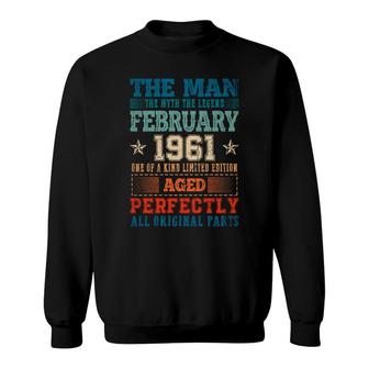 1961 Years Old Vintage February 1961 61Th Birthday Gifts Sweatshirt - Seseable