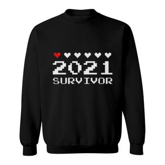 2021 Survivor Pixel Art 8Bit Gaming Sweatshirt | Mazezy