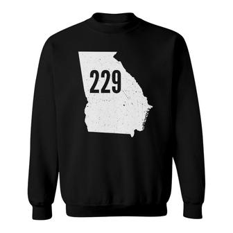 229 Georgia Area Code Outline State Southern Pride Sweatshirt | Mazezy