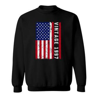 25 Years Old Gifts Vintage 1997 American Flag 25Th Birthday Sweatshirt | Mazezy