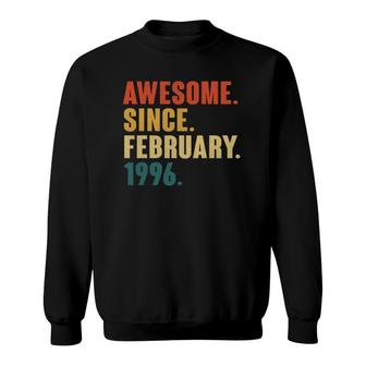 26 Years Old Awesome Since February 1996 26Th Birthday Gift Sweatshirt | Mazezy