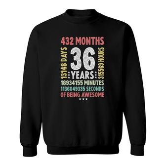 36Th Birthday 36 Years Old Vintage Retro 36 Yrs Old Sweatshirt | Mazezy