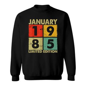 37Th Birthday Gift 37 Years Old Awesome Since January 1985 Sweatshirt - Seseable