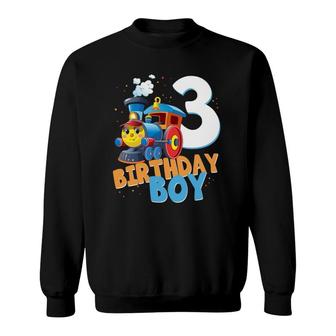 3Rd Birthday Train Boys Girls 3 Years Old I'm Three Gift Sweatshirt | Mazezy