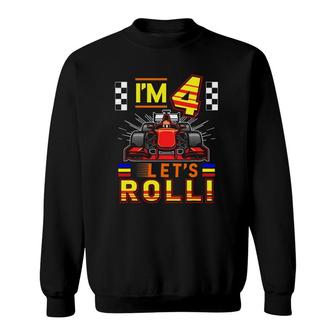 4 Years Old Formula Race Car 4Th Birthday Sweatshirt | Mazezy