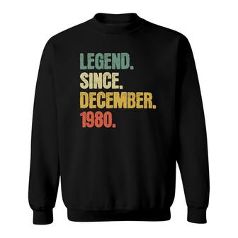 42 Years Old Men Women Gifts Legend Since December 1980 Birthday Sweatshirt | Mazezy