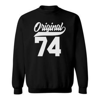48Th Birthday Gift Man Woman Original Vintage Born 1974 Ver2 Sweatshirt | Mazezy