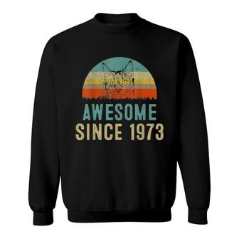 49Th Birthday, Awesome Since 1973 Sweatshirt | Mazezy