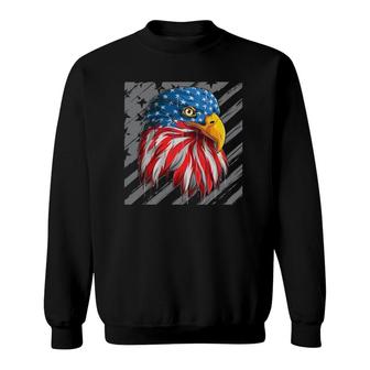 4Th Of July Eagle American Usa Flag Patriotic Men Women Sweatshirt | Mazezy DE