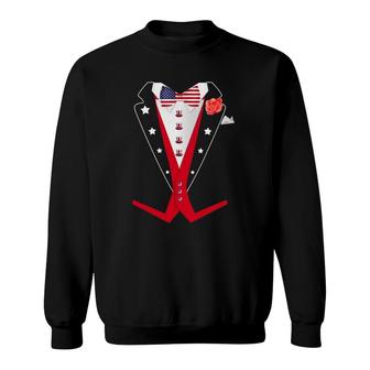 4Th Of July Tuxedoamerican Patriotic Suit Boy Mens Sweatshirt