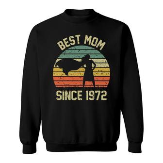 50Th Birthday Gift Retro Best Mom Since 1972 Sweatshirt - Seseable