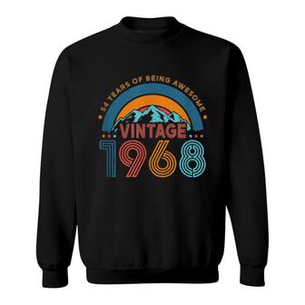 54 Years Old Retro 80S Style 54Th Birthday Born In 1968 Sweatshirt | Mazezy