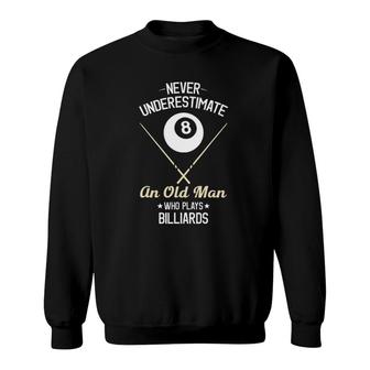 8 Ball Pool Funny Billiards Player Lover Dad Gifts Sweatshirt | Mazezy