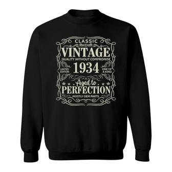 88Th Birthday Vintage Perfection Aged 1934 88 Yrs Old Sweatshirt | Mazezy