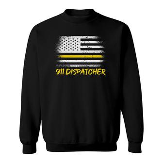 911 Dispatcher Appreciation Thin Yellow Line Sweatshirt | Mazezy