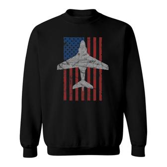 A-6 Intruder Jet Airplane Color Vintage Flag Sweatshirt | Mazezy
