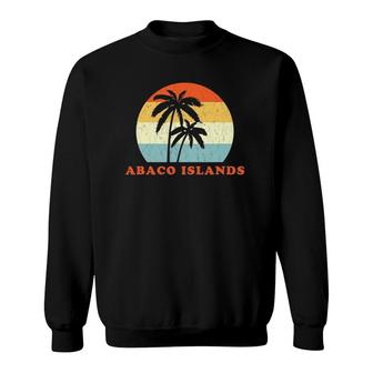 Abaco Bahamas Vintage Retro Sun & Surf Throwback Gift Sweatshirt | Mazezy AU
