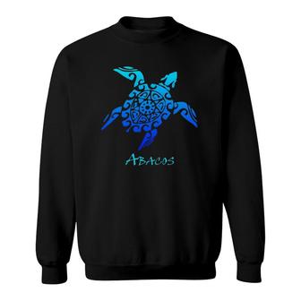 Abacos Bahamas Tribal Turtle Polynesian Tattoo Style Gift Sweatshirt | Mazezy