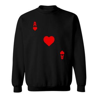 Ace Of Hearts Cards Deck Halloween Costume Sweatshirt