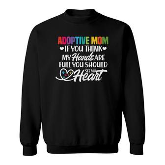 Adoptive Mom Adoption Foster Mom Mother Sweatshirt | Mazezy AU