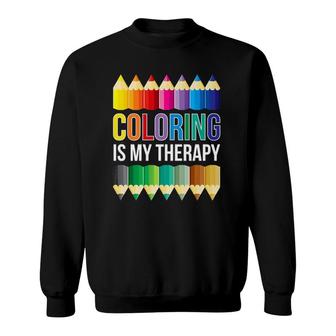 Adult Coloring Gift Idea Colouring Colored Pencils Sweatshirt | Mazezy