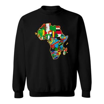 Africa Continent Flag Geography Sweatshirt | Mazezy