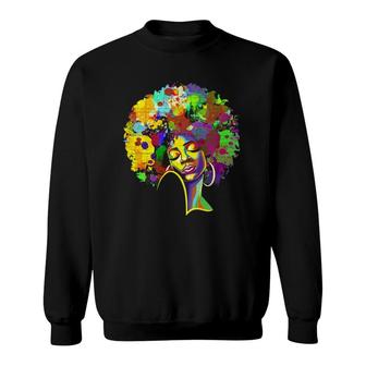 Afro American Women Melanin Queen African American Women Sweatshirt | Mazezy