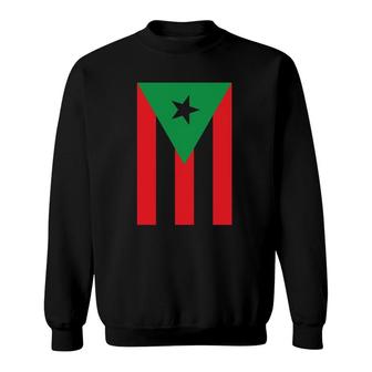 Afro Latino Flag Afro Boricua Puerto Rico African Latinx Pr Sweatshirt | Mazezy