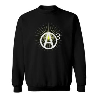 Agorist Anarchy A Circle Number 3 Star Burst Sweatshirt | Mazezy